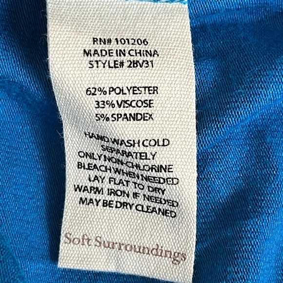 Soft Surroundings Madeline Tunic in Mykonos Blue - NEW - Size Small - Picture 8 of 8